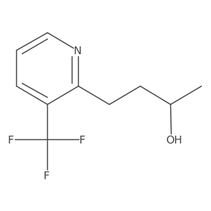 (2R)-4-[3-(trifluoromethyl)pyridin-2-yl]butan-2-ol结构式