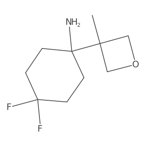 4,4-Difluoro-1-(3-methyloxetan-3-yl)cyclohexan-1-amine结构式