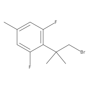 2-(1-Bromo-2-methylpropan-2-yl)-1,3-difluoro-5-methylbenzene结构式