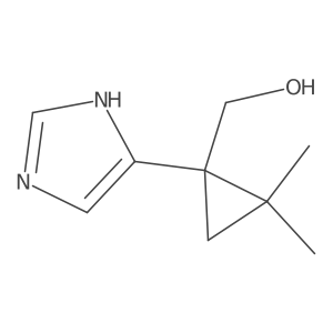 [1-(1H-imidazol-5-yl)-2,2-dimethylcyclopropyl]methanol结构式