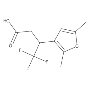 3-(2,5-Dimethylfuran-3-yl)-4,4,4-trifluorobutanoic acid Structure