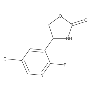 4-(5-Chloro-2-fluoropyridin-3-yl)-1,3-oxazolidin-2-one结构式