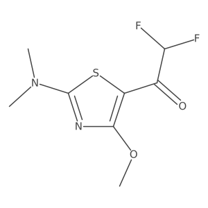 1-[2-(Dimethylamino)-4-methoxy-1,3-thiazol-5-yl]-2,2-difluoroethan-1-one结构式