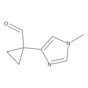 1-(1-methyl-1H-imidazol-4-yl)cyclopropane-1-carbaldehyde结构式