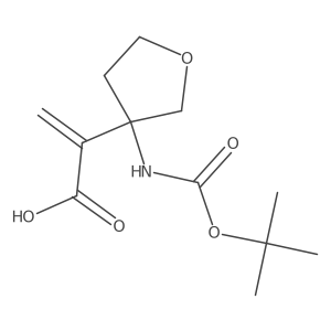 2-(3-{[(Tert-butoxy)carbonyl]amino}oxolan-3-yl)prop-2-enoic acid结构式