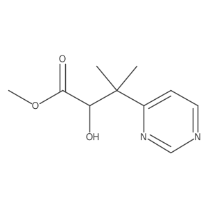 Methyl 2-hydroxy-3-methyl-3-(pyrimidin-4-yl)butanoate结构式