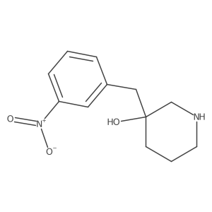 3-[(3-Nitrophenyl)methyl]piperidin-3-ol结构式