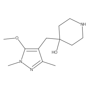 4-[(5-methoxy-1,3-dimethyl-1H-pyrazol-4-yl)methyl]piperidin-4-ol Structure