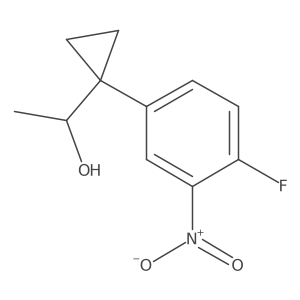 1-[1-(4-Fluoro-3-nitrophenyl)cyclopropyl]ethan-1-ol Structure