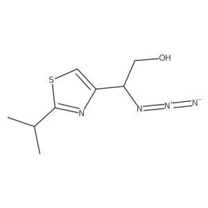 2-Azido-2-[2-(propan-2-yl)-1,3-thiazol-4-yl]ethan-1-ol结构式