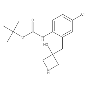 tert-butyl N-{4-chloro-2-[(3-hydroxyazetidin-3-yl)methyl]phenyl}carbamate Structure