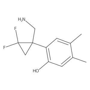 2-[1-(Aminomethyl)-2,2-difluorocyclopropyl]-4,5-dimethylphenol结构式