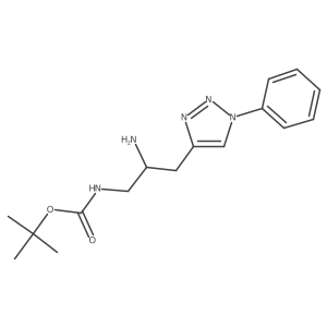 tert-butyl N-[2-amino-3-(1-phenyl-1H-1,2,3-triazol-4-yl)propyl]carbamate Structure