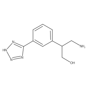 3-amino-2-[3-(1H-1,2,3,4-tetrazol-5-yl)phenyl]propan-1-ol结构式