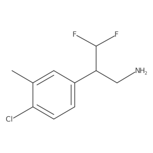 2-(4-Chloro-3-methylphenyl)-3,3-difluoropropan-1-amine结构式