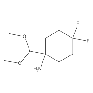 1-(Dimethoxymethyl)-4,4-difluorocyclohexan-1-amine Structure