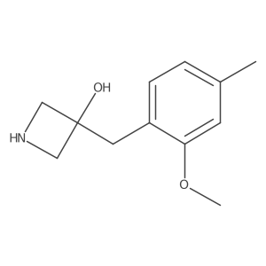 3-[(2-Methoxy-4-methylphenyl)methyl]azetidin-3-ol结构式