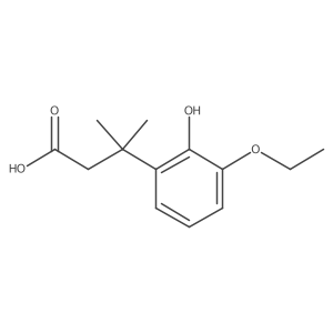 3-(3-Ethoxy-2-hydroxyphenyl)-3-methylbutanoic acid结构式