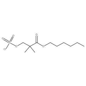 Hexyl 3-[(chlorosulfonyl)oxy]-2,2-dimethylpropanoate Structure