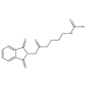 1,3-dioxo-2,3-dihydro-1H-isoindol-2-yl 5-(carbamoylamino)pentanoate结构式