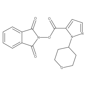 1,3-dioxo-2,3-dihydro-1H-isoindol-2-yl 1-(oxan-4-yl)-1H-pyrazole-5-carboxylate Structure