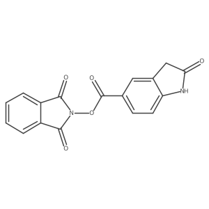 1,3-dioxo-2,3-dihydro-1H-isoindol-2-yl 2-oxo-2,3-dihydro-1H-indole-5-carboxylate结构式