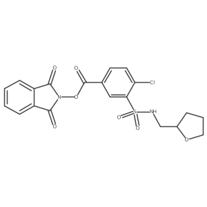 1,3-dioxo-2,3-dihydro-1H-isoindol-2-yl 4-chloro-3-{[(oxolan-2-yl)methyl]sulfamoyl}benzoate结构式