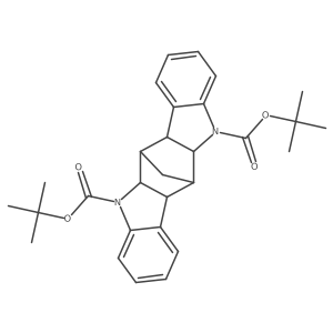 Di-tert-butyl 5a,6,6a,11a,12,12a-hexahydro-6,12-methanoindolo[3,2-b]carbazole-5,11-dicarboxylate Structure