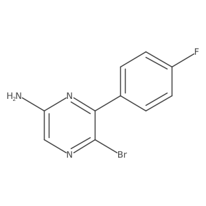 5-bromo-6-(4-fluorophenyl)-2-Pyrazinamine结构式