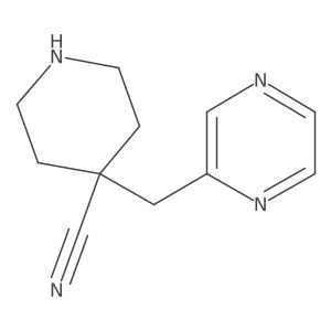 4-(2-pyrazinylmethyl)-4-Piperidinecarbonitrile结构式