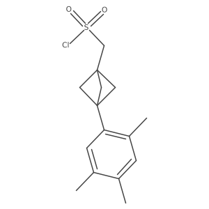 [3-(2,4,5-Trimethylphenyl)-1-bicyclo[1.1.1]pentanyl]methanesulfonyl chloride结构式
