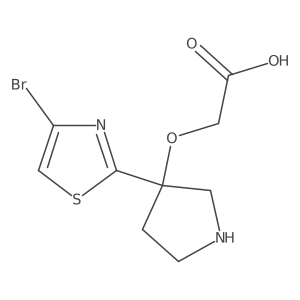 2-{[3-(4-Bromo-1,3-thiazol-2-yl)pyrrolidin-3-yl]oxy}acetic acid结构式