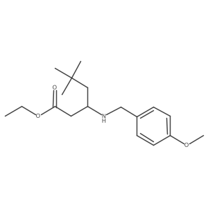 Ethyl 3-{[(4-methoxyphenyl)methyl]amino}-5,5-dimethylhexanoate Structure