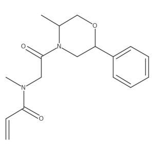 N-Methyl-N-[2-[(2S,5R)-5-methyl-2-phenylmorpholin-4-yl]-2-oxoethyl]prop-2-enamide结构式
