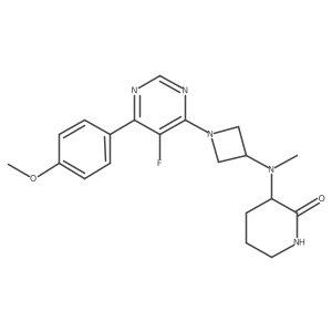 3-({1-[5-Fluoro-6-(4-methoxyphenyl)pyrimidin-4-yl]azetidin-3-yl}(methyl)amino)piperidin-2-one Structure