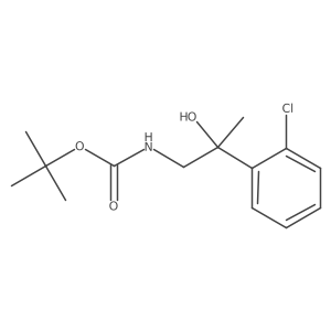 tert-butyl N-[2-(2-chlorophenyl)-2-hydroxypropyl]carbamate结构式