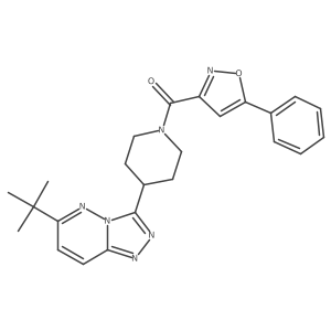 4-{6-Tert-butyl-[1,2,4]triazolo[4,3-b]pyridazin-3-yl}-1-(5-phenyl-1,2-oxazole-3-carbonyl)piperidine结构式