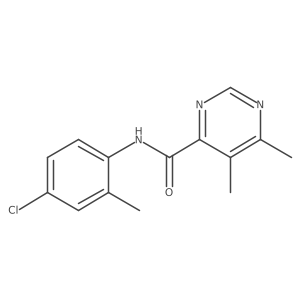 N-(4-Chloro-2-methylphenyl)-5,6-dimethylpyrimidine-4-carboxamide Structure