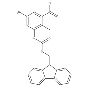 5-amino-3-({[(9H-fluoren-9-yl)methoxy]carbonyl}amino)-2-methylbenzoic acid Structure