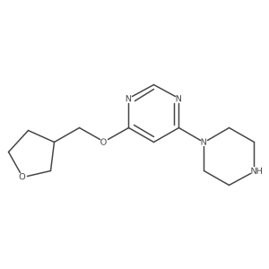 4-[(Oxolan-3-yl)methoxy]-6-(piperazin-1-yl)pyrimidine结构式