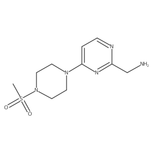 1-[4-(4-Methanesulfonylpiperazin-1-yl)pyrimidin-2-yl]methanamine Structure