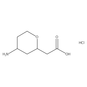 2-(4-Aminooxan-2-yl)acetic acid;hydrochloride结构式