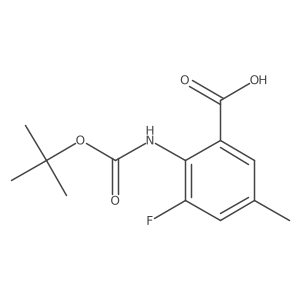 2-{[(Tert-butoxy)carbonyl]amino}-3-fluoro-5-methylbenzoic acid结构式