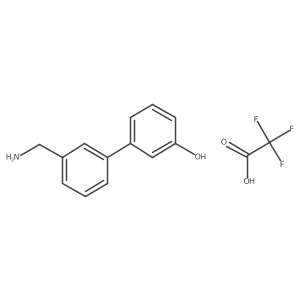 3'-(Aminomethyl)-[1,1'-biphenyl]-3-ol; trifluoroacetic acid结构式