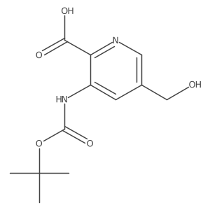 3-{[(Tert-butoxy)carbonyl]amino}-5-(hydroxymethyl)pyridine-2-carboxylic acid Structure