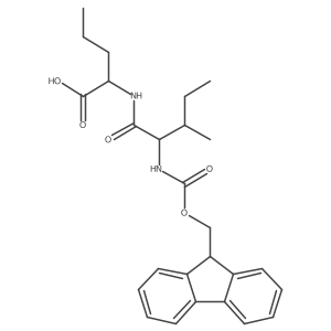 (2R)-2-[(2S)-2-({[(9H-fluoren-9-yl)methoxy]carbonyl}amino)-3-methylpentanamido]pentanoic acid Structure