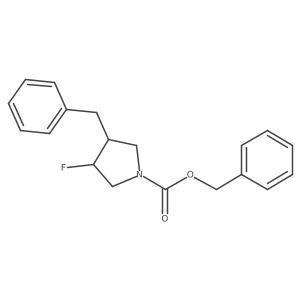 rac-benzyl (3R,4R)-3-benzyl-4-fluoropyrrolidine-1-carboxylate Structure