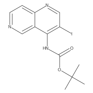 tert-butyl N-(3-iodo-1,6-naphthyridin-4-yl)carbamate结构式