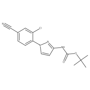 tert-butyl N-[1-(2-chloro-4-cyanophenyl)-1H-pyrazol-3-yl]carbamate Structure