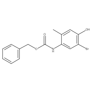 benzyl N-(5-bromo-4-hydroxy-2-methylphenyl)carbamate结构式